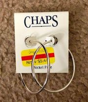 Chaps Silver Hoop Earrings