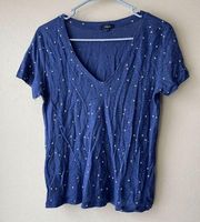 Rails Navy and White Stars Tee Size Extra Small