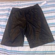 Rue 21 Black leather biker shorts