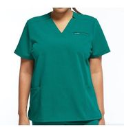 Jaanuu women's relaxed 3 pocket top hunter green size Large