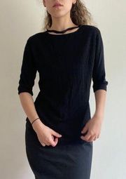 Black Attached Choker Shirt