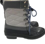 Khombu Annabel black gray NEW Size 6 waterproof Winter Duck rain snow Boot