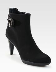 Black Suede Waterproof Gore-Tex Ankle Booties 8