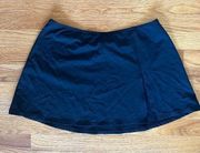 La Blanca‎ Swimsuit Cover-up Women M Black Skirt Elastic Waist Slit Spandex EUC