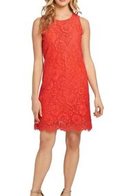 Fiery Red Lace Dress