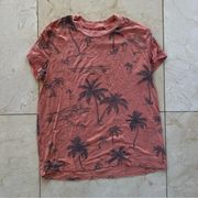 RVCA RUCA Beach Scene Hawaiian Tropical Tee Sz Small