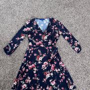 Apt 9 Dress Navy Blue floral dress