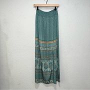 Raga Printed Maxi Slit Skirt