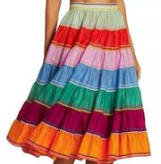 Colorful tiered gypsy/boho skirt size S