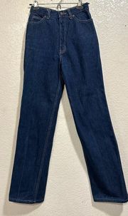 Vintage 90s Dark Wash Straight Leg High Rise Jeans