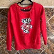 University of Wisconsin Bucky Badger Sequin Sweatshirt Size Small