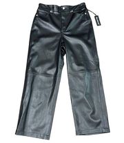 BLANK NYC Baxter Ribcage Straight Leg Hi-Rise Faux Vegan Leather Jeans Black 29