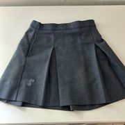 Gray pleated skirt