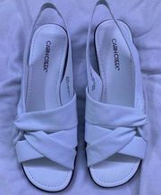 White Open Toe Shoes