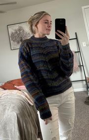 Cropped Multi-color Sweater