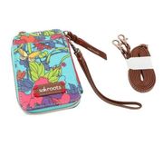 New Sakroots Peace Flower Wristlet Wallet Crossbody Bag