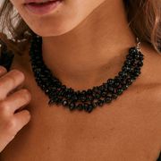 Free People black boho riverside statement necklace