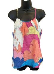 TIBI Multicolored Silk Tank - size 2