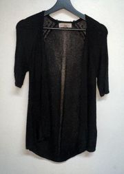 Philosophy Republic Clothing Womens Open Front Cardigan Sweater Size S Black S/S