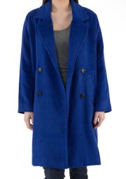 long cobalt blue coat