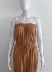 NWT SugarLips Tan Wide Leg Jumpsuit