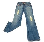 Vintage Miss Me Flare Jeans Parrot & Flower Embroidered Pocket Size 26