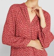 Paige Doris V-Neck Blouse Red