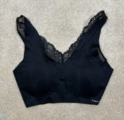 Tahari Black Lace Laser Cut Bralette Size Medium: Suggested 36 A-B or 34 C-D