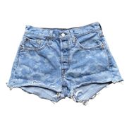 Levi’s  501 High Rise Flower Print Size 25 Jean Shorts