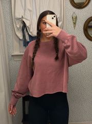 Purple cropped sweatshirt