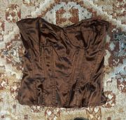 Brown Satin Corset