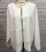 A89-Fashion bug 26/28 white light weight jacket