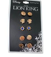 Disney The Lion King Gold Vintage Like Charm Stud Earrings