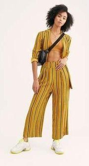 Gold Stripe Wide Leg Pants