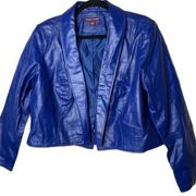 Vintage Jessica London Blue Leather Jacket