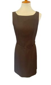 Ann Taylor Petites Women's Vintage Chocolate Brown Sleeveless Sheath Dress Sz 4P