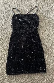 Black Sequin Bodycon Homecoming dress 
