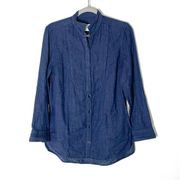 Rag & Bone Chambray Blue Button Front Shirt Size Small