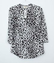 L'Agence Leopard Print Popover Tunic Size XS NWT