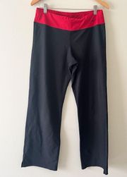 NIKE Fit Dry Red and Black High Waisted Yoga Workout Pants Size Medium