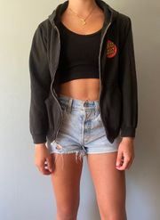 Black Zip Up Hoodie