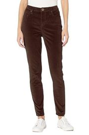 Seven7 Women's Ultra High Rise Skinny brown Corduroy