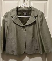 Ann Taylor The Tailored Double Breasted Blazer in Tweed Size 4