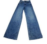 READ Joe's Jeans Mia Flawless High Rise Wide Leg Jeans Bravery Blue Size 24