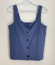 J. Crew dusty blue button down cropped tank size S
