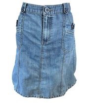 Vintage Cherokee Knee-Length Denim Jean Skirt Size 10