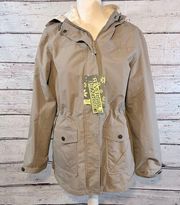 NATURAL REFLECTIONS Essential Parka Reversible Winter Jacket Tan/Cream-Small