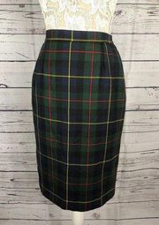 O'Neills of Dublin vintage 100% wool plaid skirt size 6 p