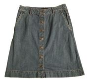 Banana Republic Denim Button Down Skirt Size 4