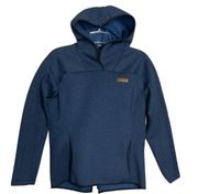 Obermeyer Lila Fleece Pullover Blue Hooded Top Kangaroo Style Pocket